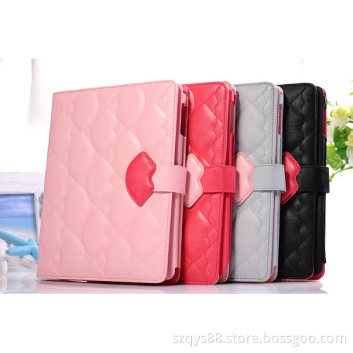 Monroe Kiss Series Elegant Luxury Cover Case for the new iPad for iPad 2 3 4 wallet case with metal lanyard